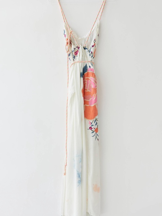 UO Jessa Belted Slip Midi Dress  small nwt - Picture 2 of 14